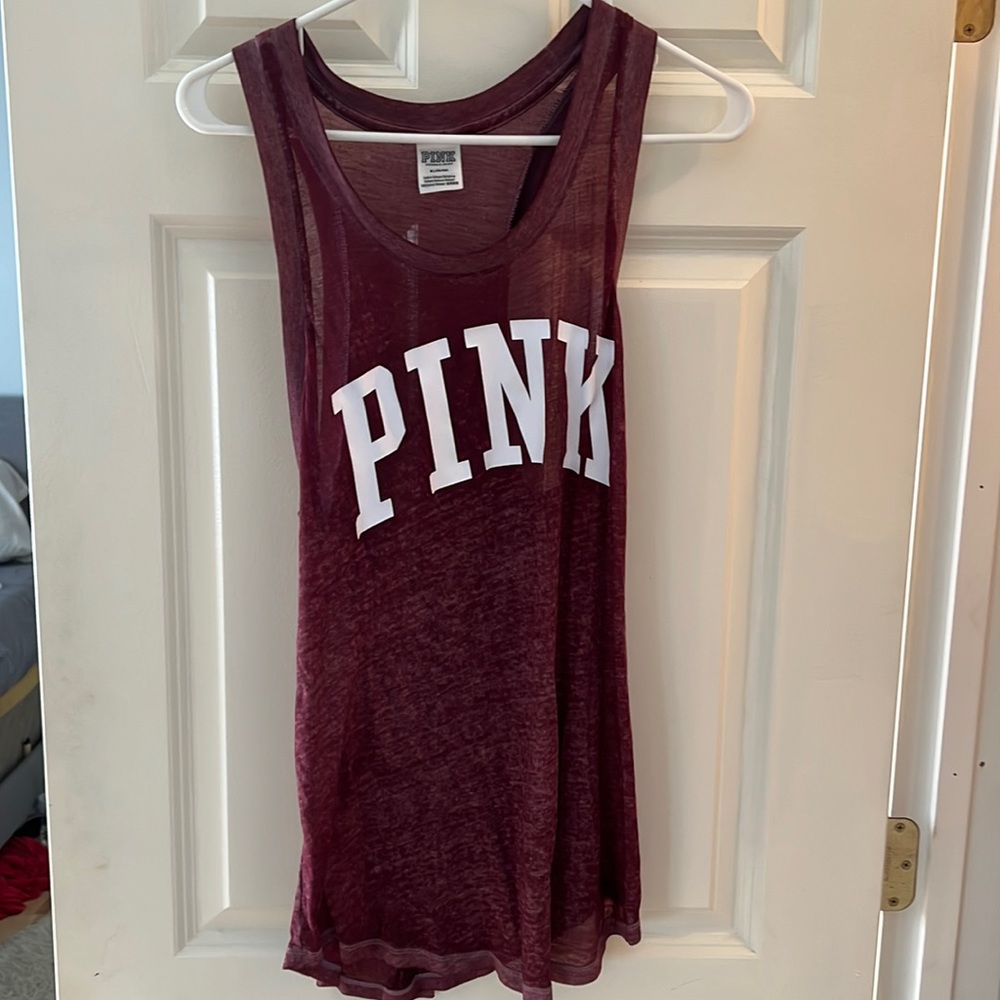 See through pink tank I worn it over my swimsuit